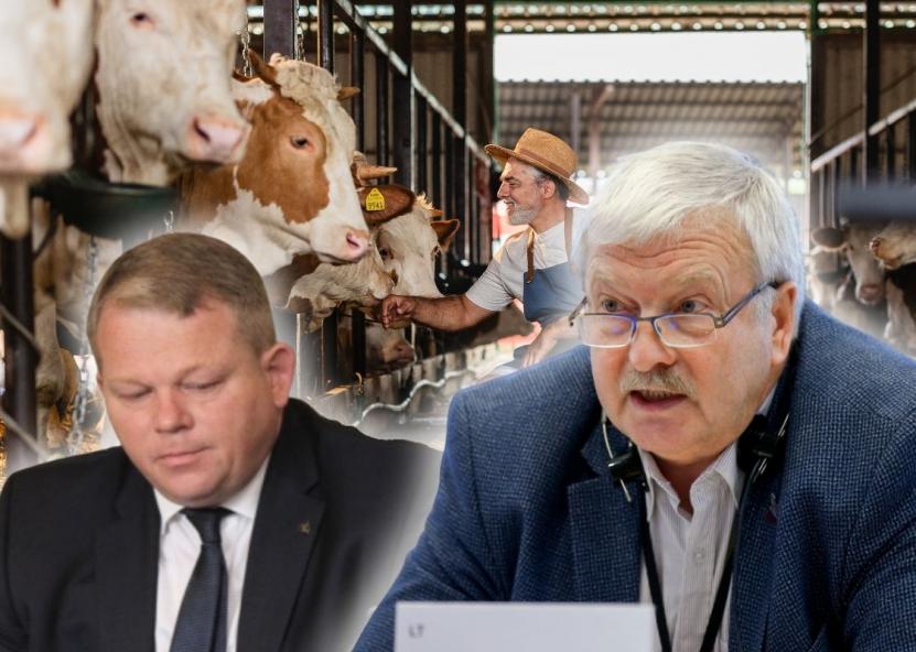 Žemės ūkio ministrui Andriui Palioniui seimo narys Bronis Ropė uždavė nepatogius klausimus dėl pieno krizės.